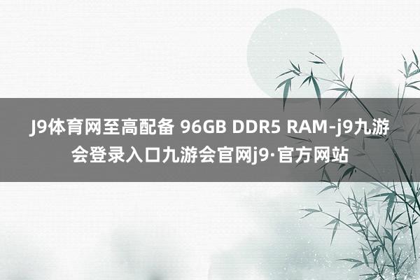 J9体育网至高配备 96GB DDR5 RAM-j9九游会登录入口九游会官网j9·官方网站