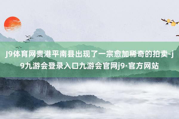 J9体育网贵港平南县出现了一宗愈加稀奇的拍卖-j9九游会登录入口九游会官网j9·官方网站