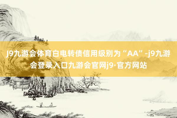 J9九游会体育白电转债信用级别为“AA”-j9九游会登录入口九游会官网j9·官方网站