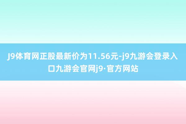 J9体育网正股最新价为11.56元-j9九游会登录入口九游会官网j9·官方网站